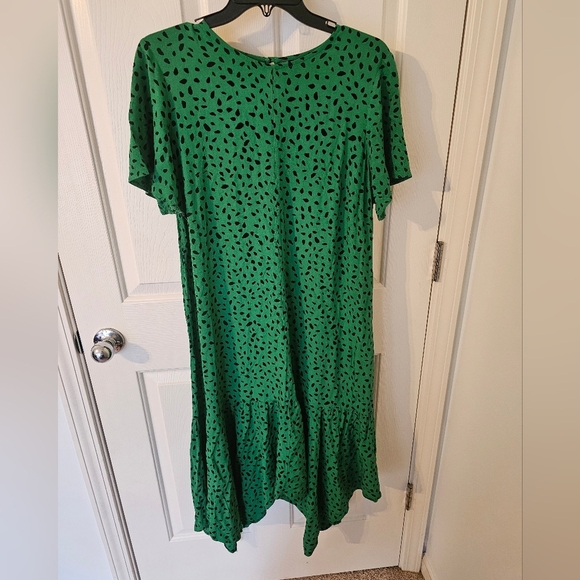 Nobody's Child Womens Animal Print Maxi Dress Green Black Size 8 - Picture 1 of 7